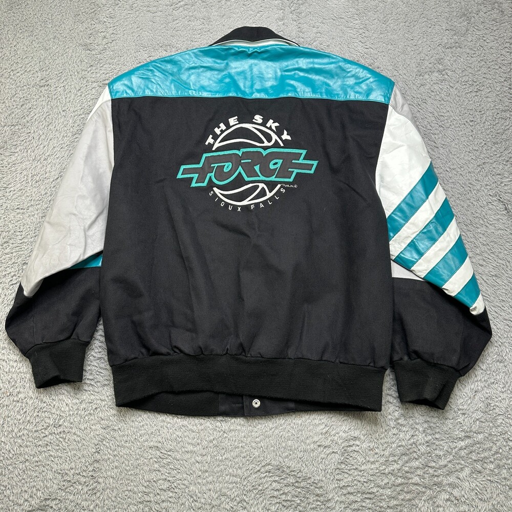 Vintage Skyforce Leather Jacket Mens L Jeff Hamilton Sioux Falls JH Design